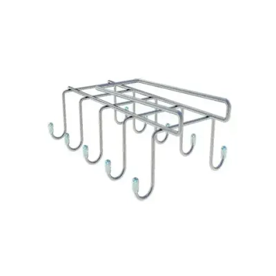 Держатель для чашек подвесной на 10 предметов (сервизный) , краш. хром зеркальный (Арт. тн