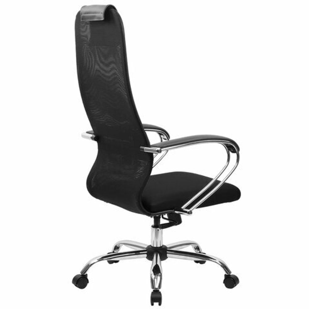 Кресло BRABIX PREMIUM "Ultimate EX-800" хром, плотная двойная сетка Х2, черное, 532911