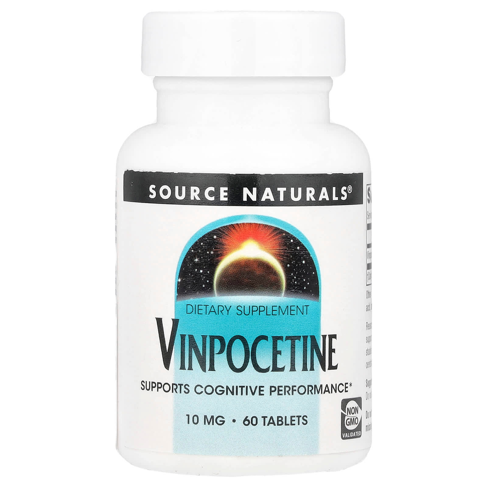 Source Naturals, Винпоцетин, 10 мг, 60 таблеток