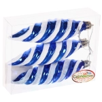 Ёлочные игрушки «Сосульки снежные» 11 см, синий (набор 3 шт)