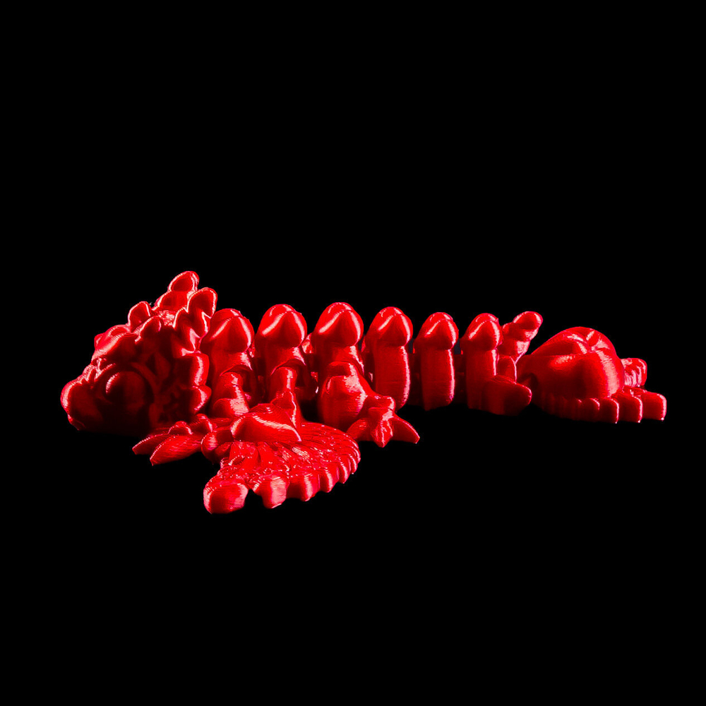 Фигурка сердце подарок на день влюбленных, игрушка сердце дракончика, красный 3D печать