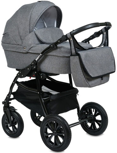 Детская коляска Alis Berta 2 в 1 Be 02 т.серый