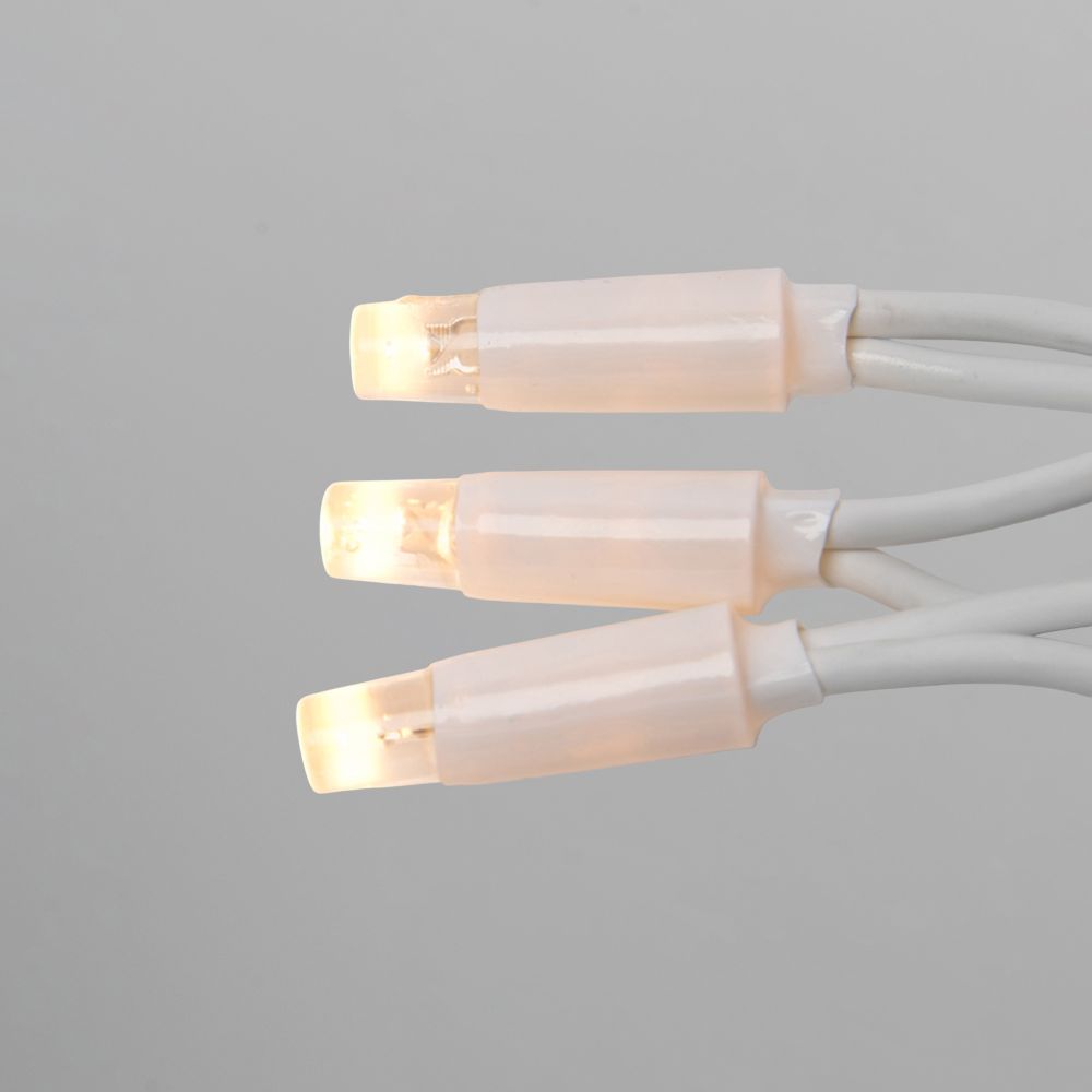 ULD-F90PRO S5M-050-SWK WW Гирлянда светодиодная. 5м. без вилки. Статическое свечение. Соединяемая. 50 светодиодов. Теплый белый свет 2700K. IP67. Провод белый. ТМ Uniel