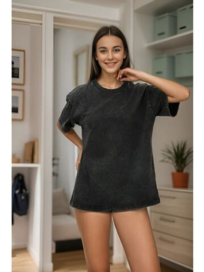 Футболка варенка оверсайз серая больших размеров