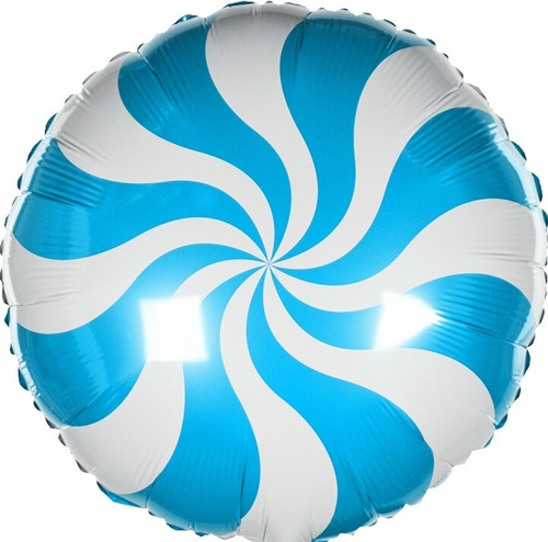 FM (18''/46 см) Круг, Леденец, Синий, 1 шт.