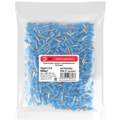 Наконечник-гильза ЭРА NO-225-66 НШвИ 2,5-8 с изолированным фланцем (упаковка 500 шт.)