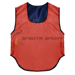Манишка футбольная двусторонняя Spektr Sport красно-синяя, р.42-48