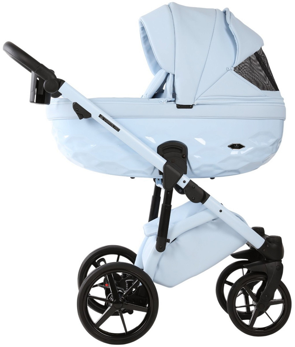 Детская коляска Adamex Chantal Pro Natura 3 в 1 CN-1-SKY (ГОЛУБАЯ КОЖА)