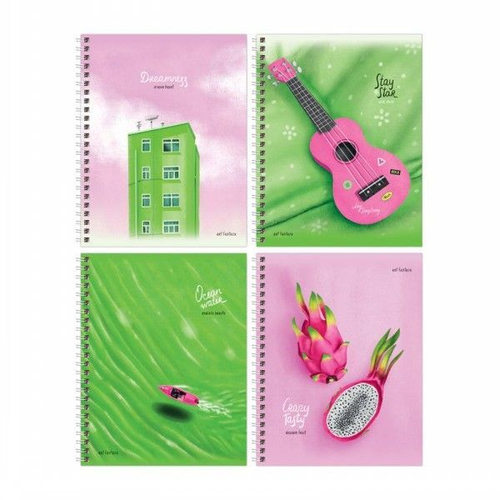 Тетрадь 96л. BG "Art fantasy", клетка, на гребне, микро sandy-touch лак, 60 г/м2