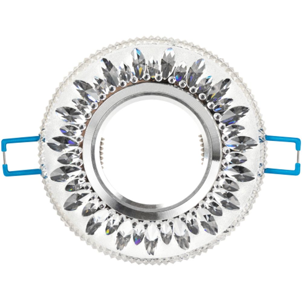 Светильник встраиваемый cо светодиодной подсветкой ЭРА DK LD9 SL/WH под лампу MR16 GU5.3 прозрачный | Встраиваемые LED светильники