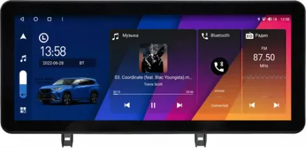 Магнитола для Mazda 3 BP 2019-2023 (левый руль) - Canbox H-Line 0024 монитор 12.3" QLED в стиле Audi на Android 10, ТОП-процессор, CarPlay, 4G SIM-слот