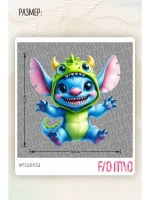 Термонаклейка на одежду, термопринт Стич монстр