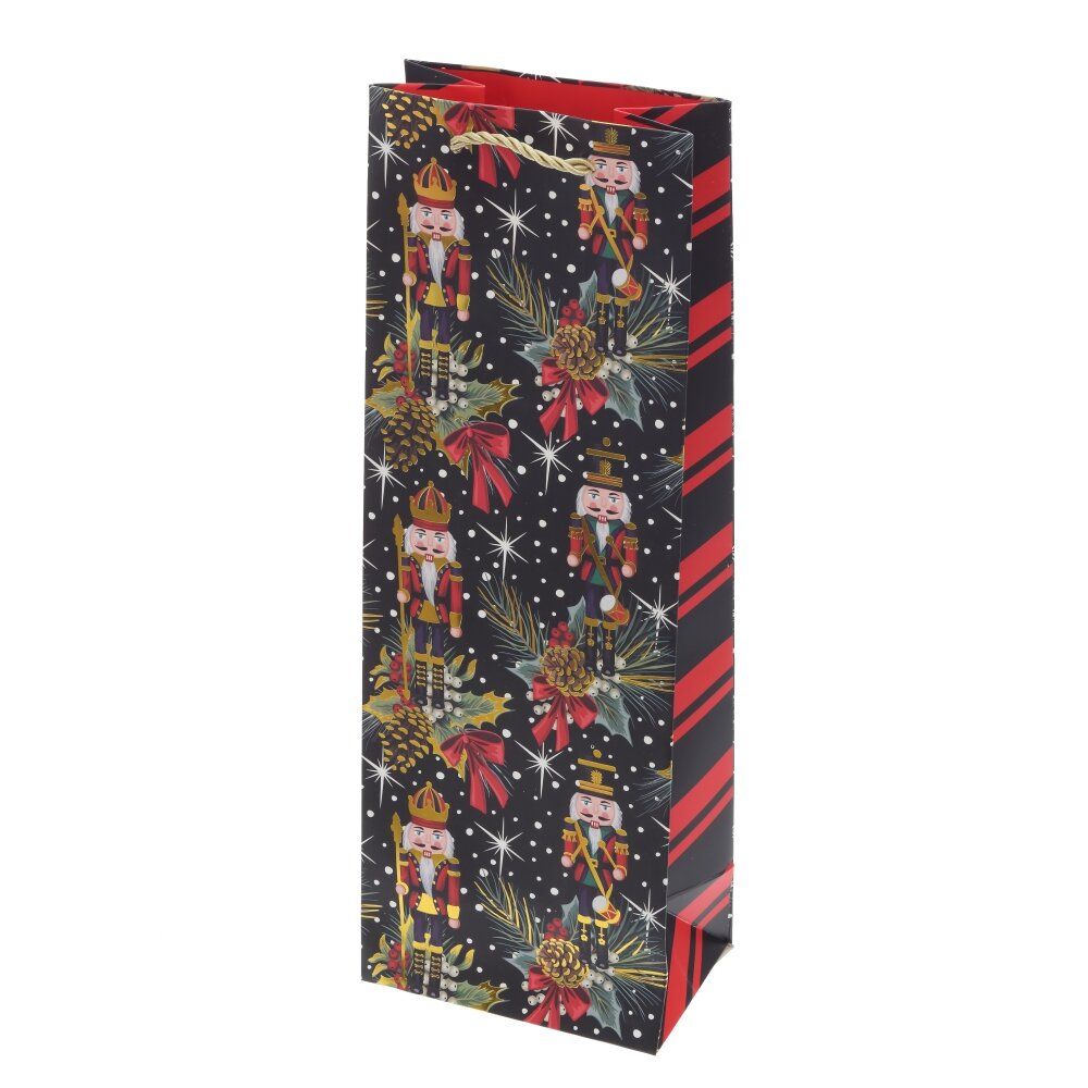 GAEM Пакет подарочный для бутылок (бумага 210г/м2, блок 12шт), L12,5 W8,5 H36 см, 4в.