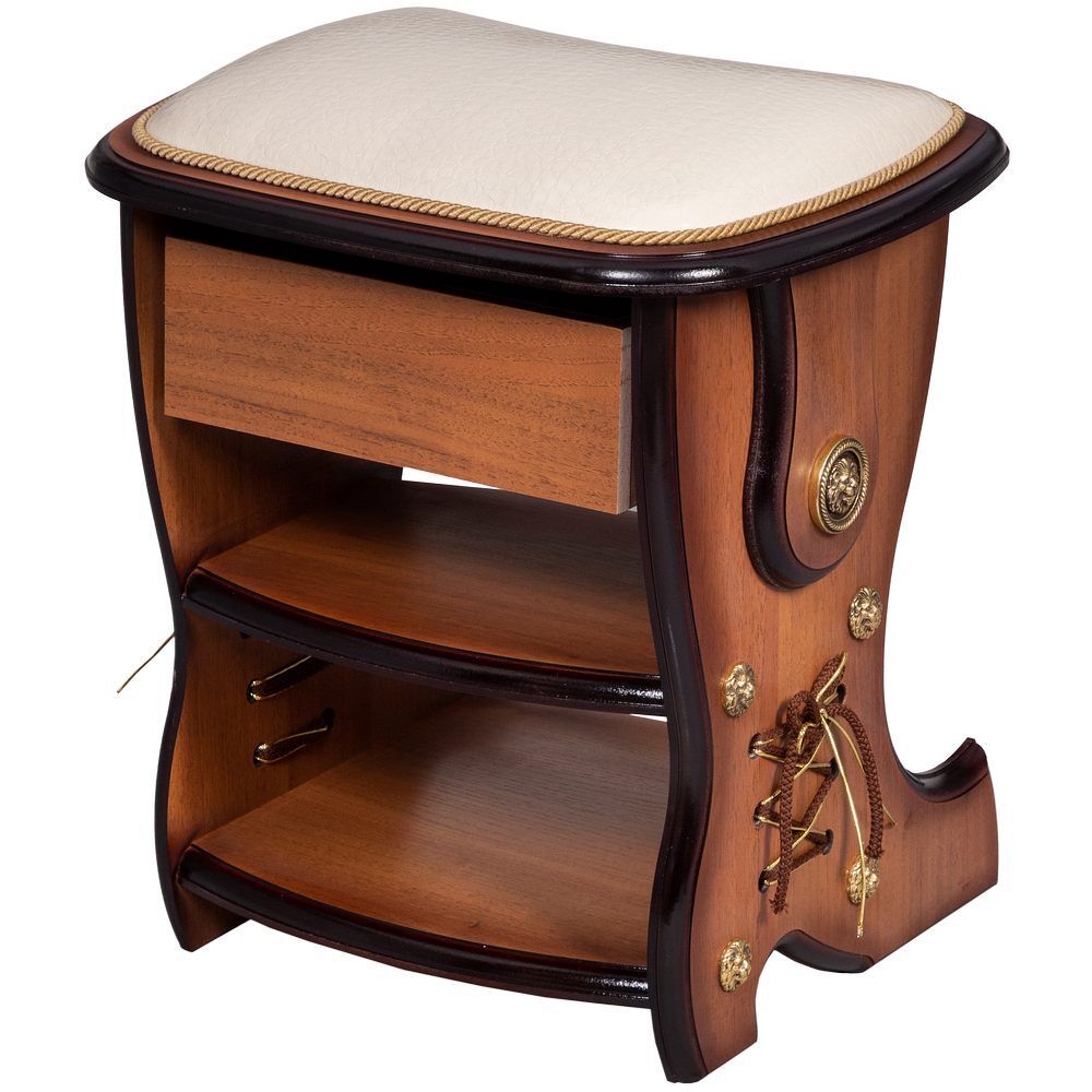 Табурет Сапог с ящиком Орех Беж