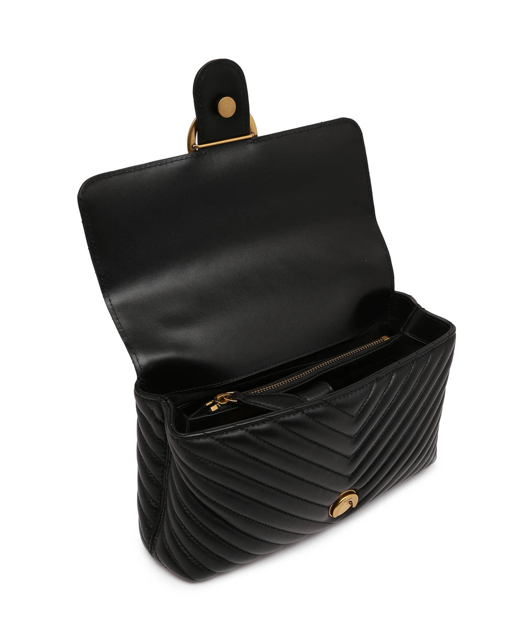 Кожаная сумка-мессенджер love lady puff classic Pinko - черный(100043 A0GK)