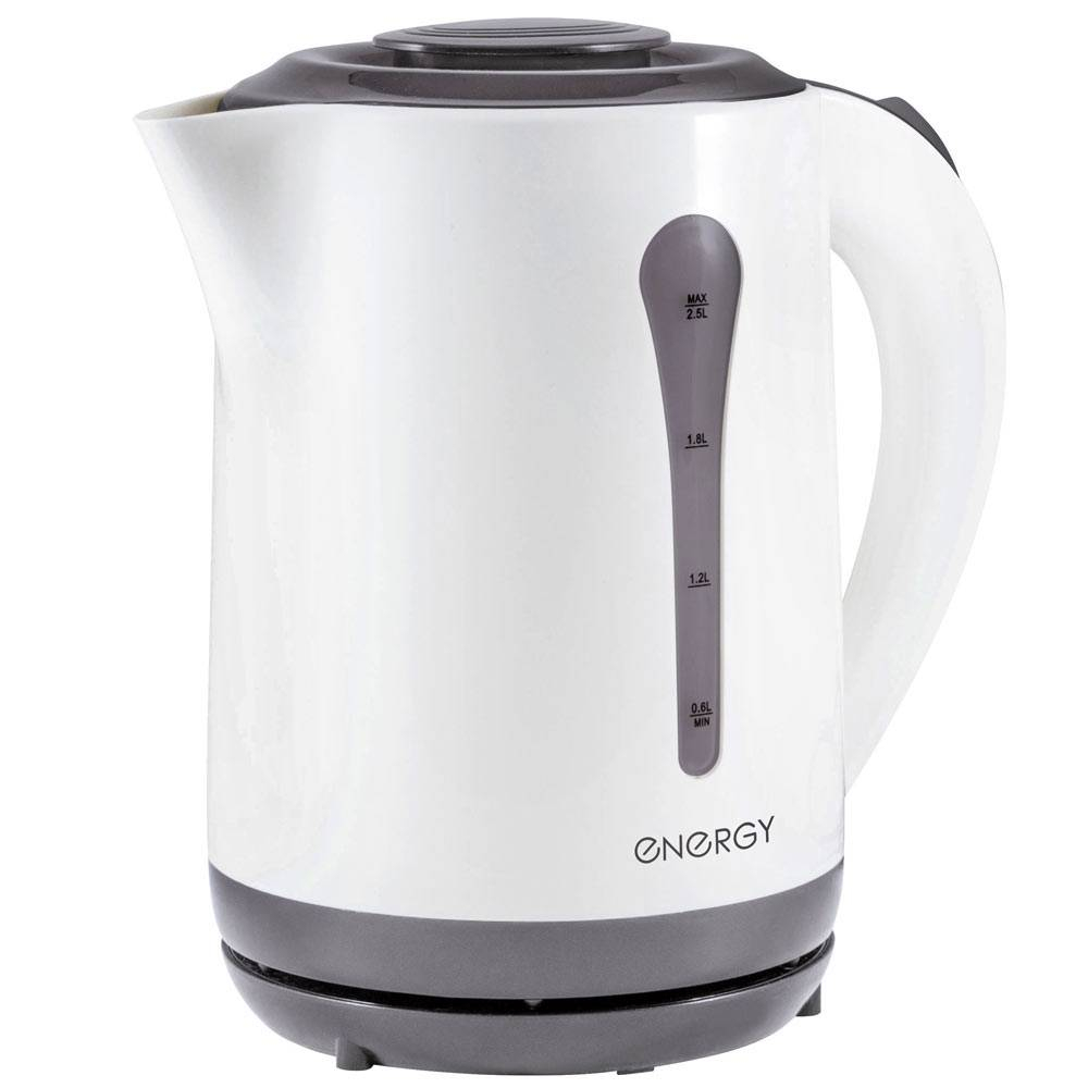 Чайник электрический 2,5л ENERGY E-213, бело-серый