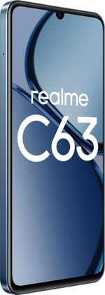 Смартфон realme C63 8/256 ГБ RU, Dual nano SIM, кожаный синий