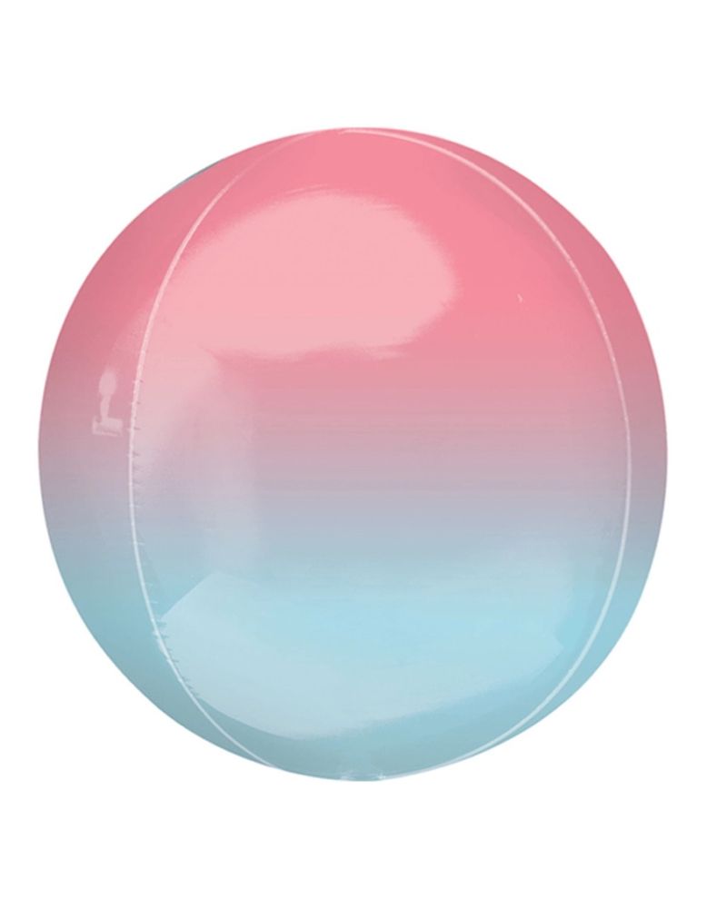 3D сфера 16" розовый и голубой