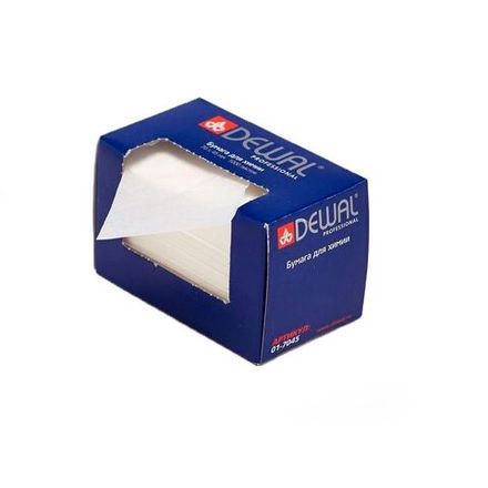 Dewal Бумага для кончиков волос, химии, 70х45мм (1000шт)