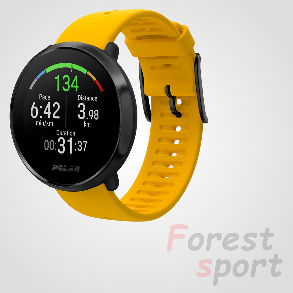Мультиспортивные часы пульсометр Polar Ignite Yellow-Black M-L
