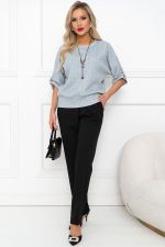 Костюм брючный (черный/светло-серый) К11-82/3 Nikol