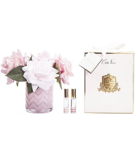 Букет розовых роз в вазе "ёлочка", Cote Noire