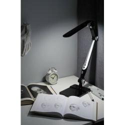 Настольный светильник ЭРА NLED-497-12W-BK светодиодный на струбцине и с основанием черный