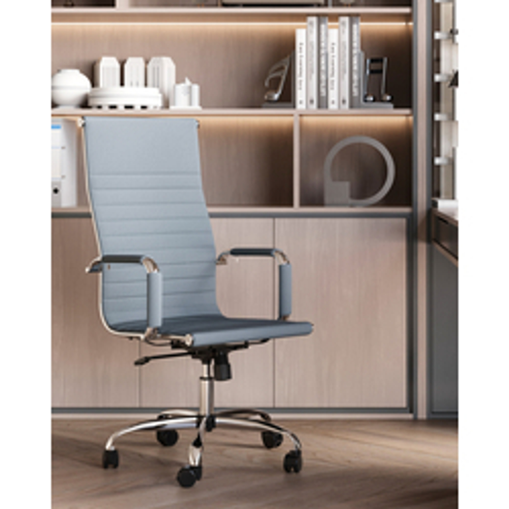 Кресло руководителя TopChairs City серый