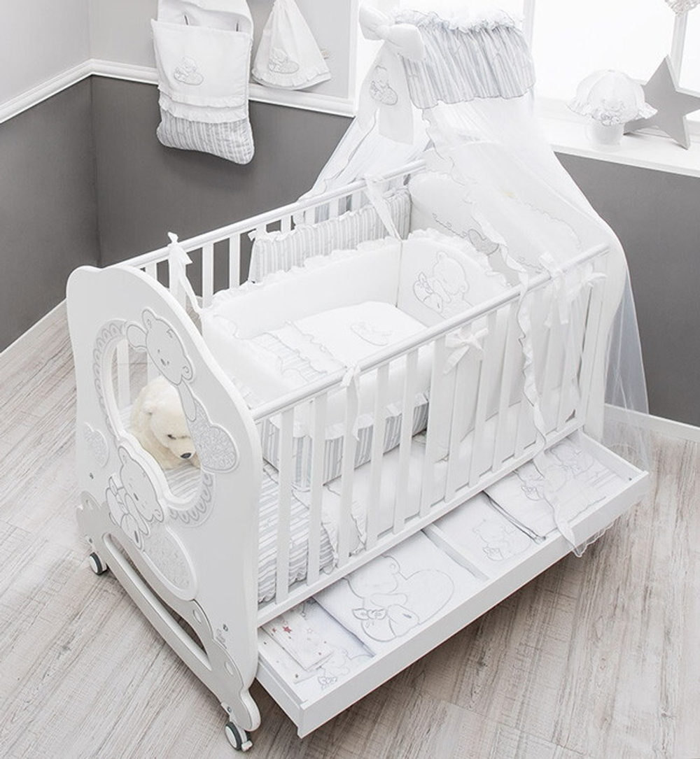 Детская кроватка Italbaby Love Oblo белый