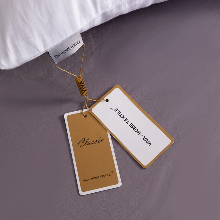 Наволочки 50x70 Страйп Сатин Однотонный Отель белый 100% Хлопок 1x1