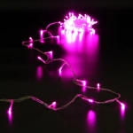 Гирлянда для дома 2,5м 24 лампы LED прозрач.пров.,8 реж, IP-20, Розовый