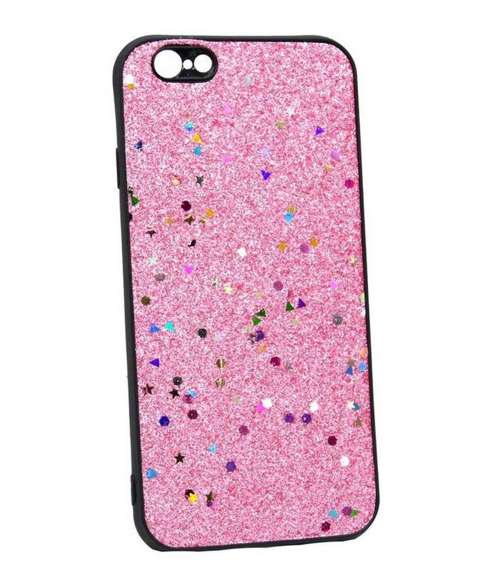 Чехол Case Rainbow на iPhone 7/8 (блестки и стразы-розовый) 3