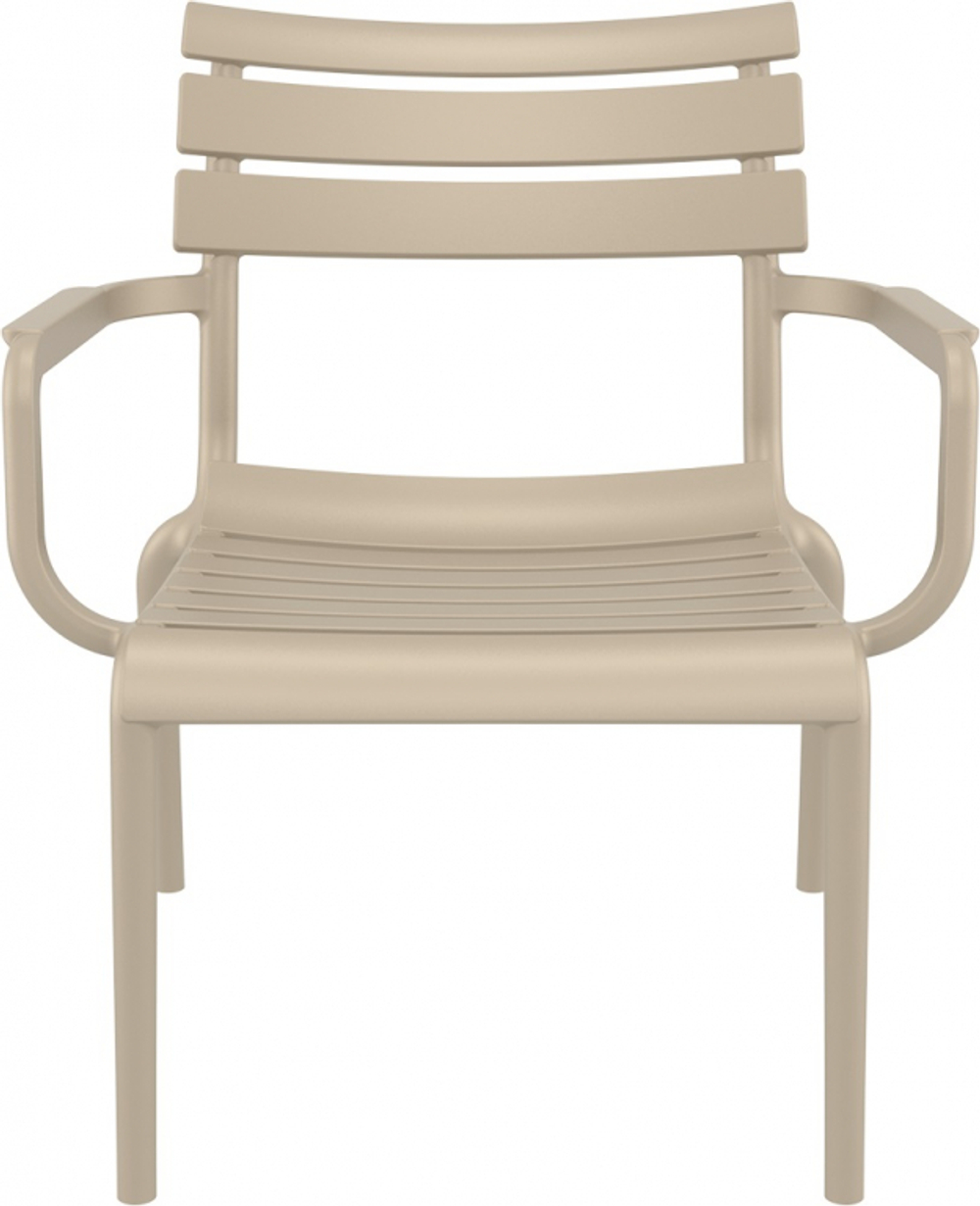 Кресло лаунж пластиковое Siesta Contract Paris Lounge, бежевый