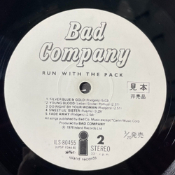 Винтажная виниловая пластинка LP Bad Company Run With The Pack (Japan 1976) (No Obi) (Promo) Simple Man