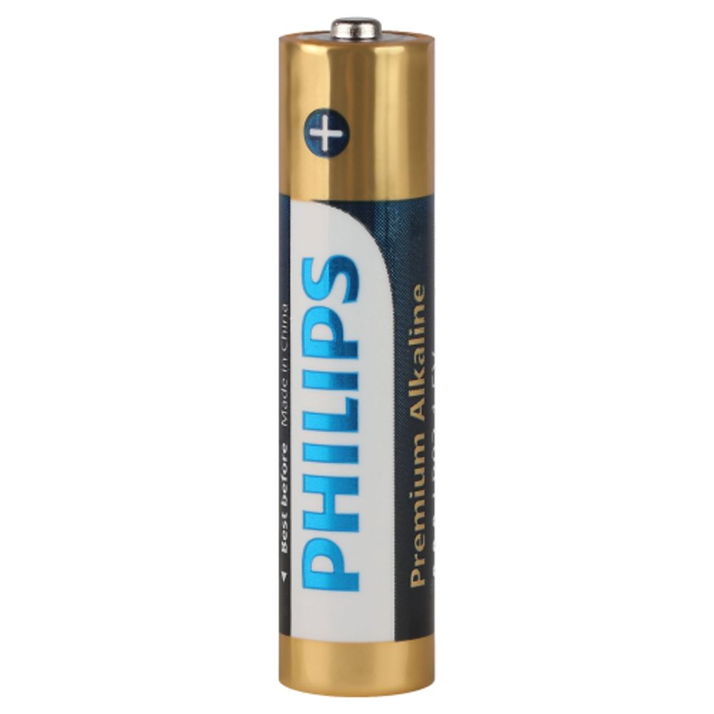 Батарейки Philips LR03M4W/51 ААА алкалиновые 1,5v 4 шт. LR03-4BL Premium (4/48/144/25920) | Philips