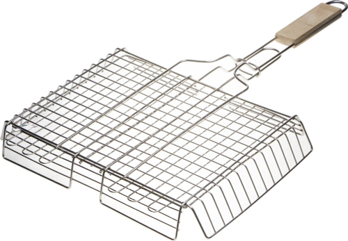GRINDA Barbecue, 340 х 260 мм, нержавеющая сталь, объемная решетка-гриль (424732)