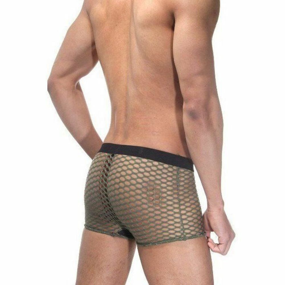 Трусы мужские боксеры цвета хаки в сеточку La Blinque LB15043