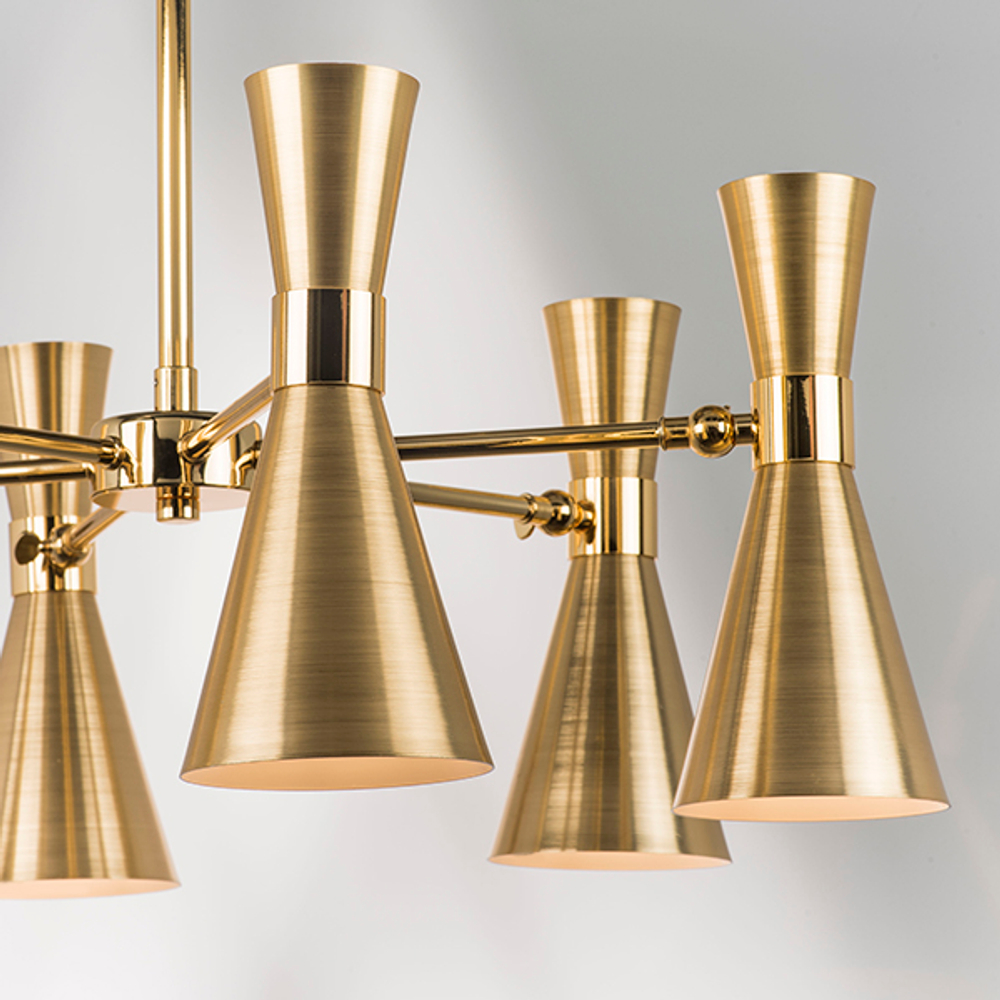 816061 Люстра DUMO 6х40W E14 ЛАТУНЬ/ЗОЛОТО