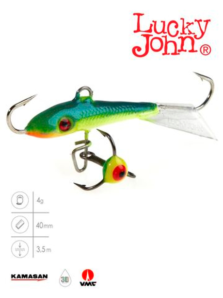 Балансир LUCKY JOHN Fin №3 (+тройник), цвет 29, арт. 71313-29