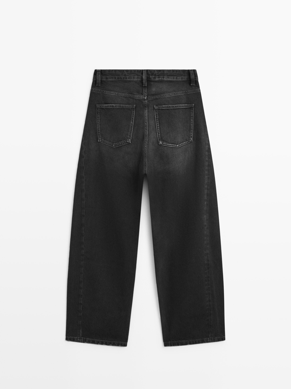 Massimo Dutti Джинсы свободного кроя со средней посадкой, черный