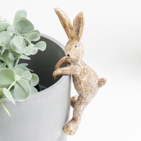 Кролик сувенир подвесной на горшок на кашпо для цветка, новогодний подарок