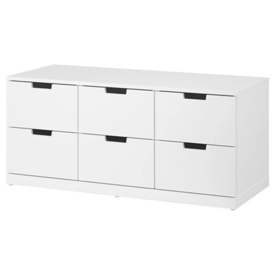 Комод NORDLI IKEA 47х120х54 см (МДФ) Белый DM635-6 90*45*70 см,    Фиеста