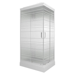 Душевая кабина DIONRIA (100х80) стекло с узором, поддон низкий