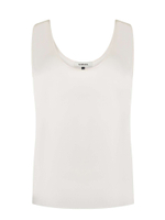 Топ с глубоким вырезом из натурального шелка с шарфиком