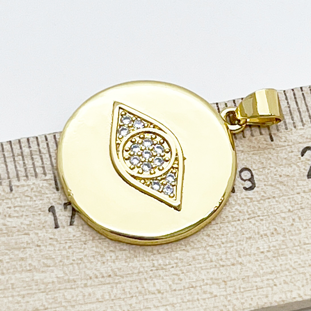 Подвеска Глаз, позолота, фианиты, размер 22*20 мм, цена за 1 шт