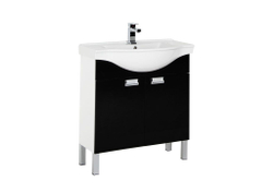 Тумба с раковиной Aquanet Адель 80 черный