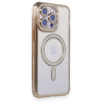 Чехол со стразами, защитой камеры, и сверкающим MagSafe iPhone 15 Pro
