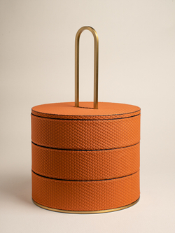 Шкатулка Трансформер круглая Оранжевая