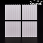 Гипсовая 3D панель Рейка фигурная