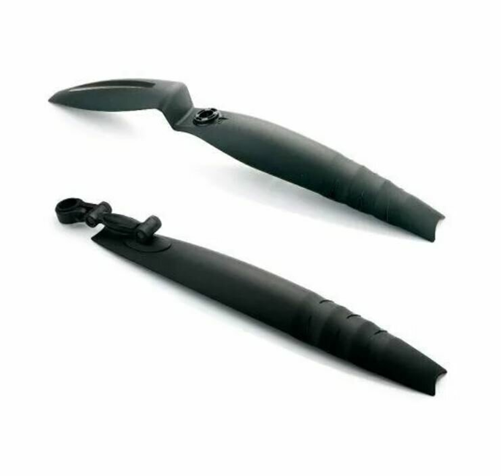 Комплект крыльев 24"-26" XGNB-057 пластик, полуфэт, черно-серые, арт. 610243